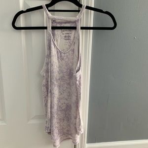Purple and White Tie-dye tank top